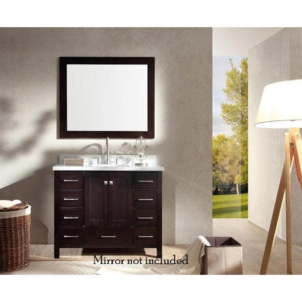 Ariel Cambridge  43" Modern Espresso Single Oval Sink Vanity