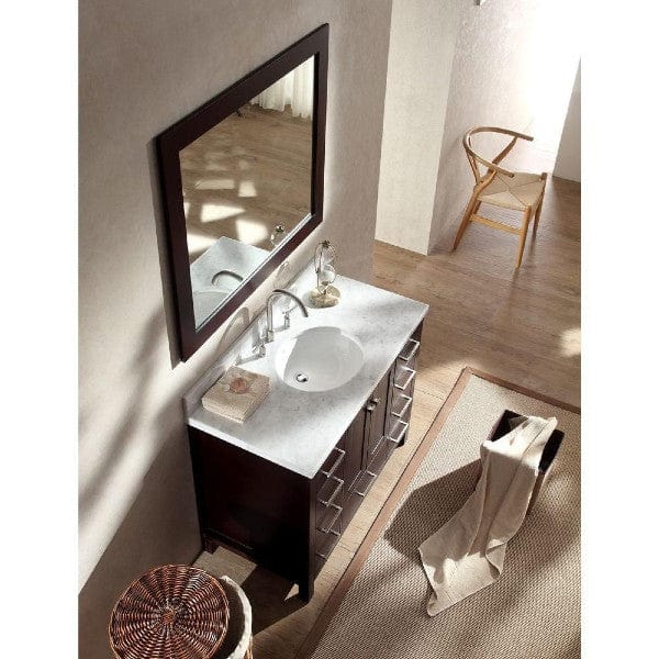 Ariel Cambridge  43" Modern Espresso Single Oval Sink Vanity Set