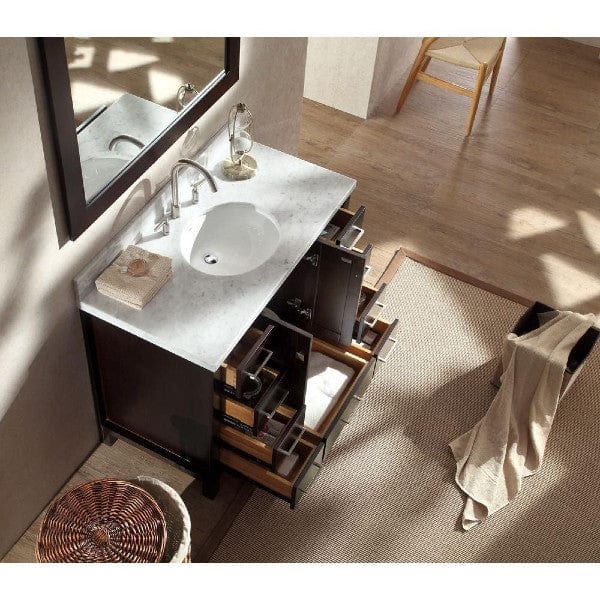 Ariel Cambridge  43" Modern Espresso Single Oval Sink Vanity Set