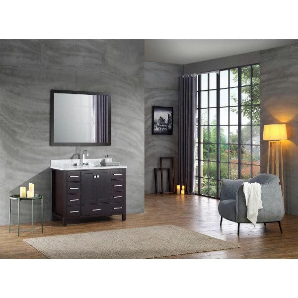 Ariel Cambridge  43" Modern Espresso Single Rectangle Sink Vanity Set