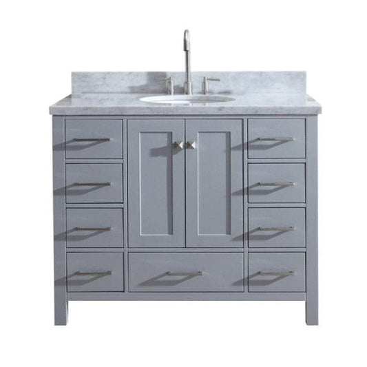 Ariel Vanities Ariel Cambridge  43" Modern Grey Single Oval Sink Vanity