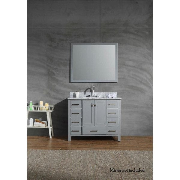 Ariel Cambridge  43" Modern Grey Single Rectangle Sink Vanity