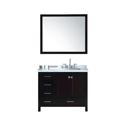 43" Right Offset Single Sink Vanity Set In Espresso 