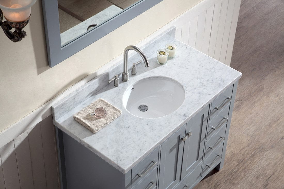 Ariel Cambridge 43 Single Sink Vanity Set in Grey