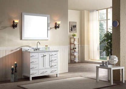 Ariel Cambridge 43 Single Sink Vanity Set in White