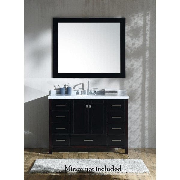 Ariel Cambridge  49" Modern Espresso Single Oval Sink Vanity