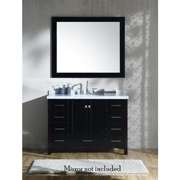 Ariel Cambridge  49" Modern Espresso Single Rectangle Sink Vanity