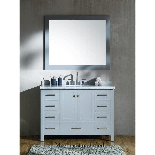 Ariel Cambridge  49" Modern Grey Single Oval Sink Vanity