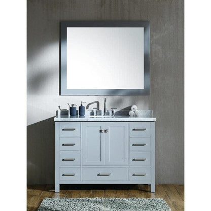 Ariel Cambridge  49" Modern Grey Single Oval Sink Vanity Set