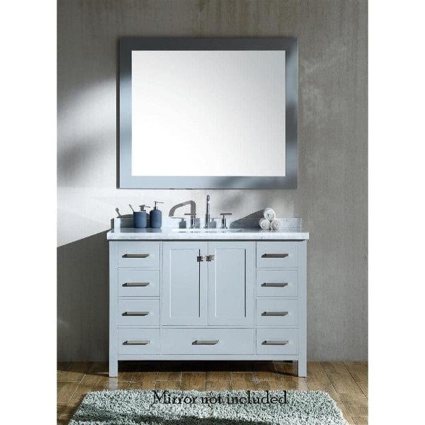 Ariel Cambridge  49" Modern Grey Single Rectangle Sink Vanity