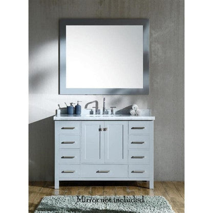 Ariel Cambridge  49" Modern Grey Single Rectangle Sink Vanity