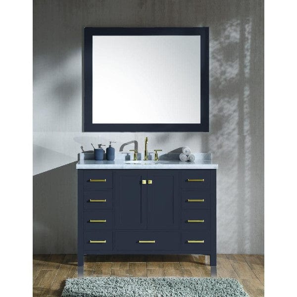 Ariel Cambridge  49" Modern Midnight Blue Single Oval Sink Vanity Set