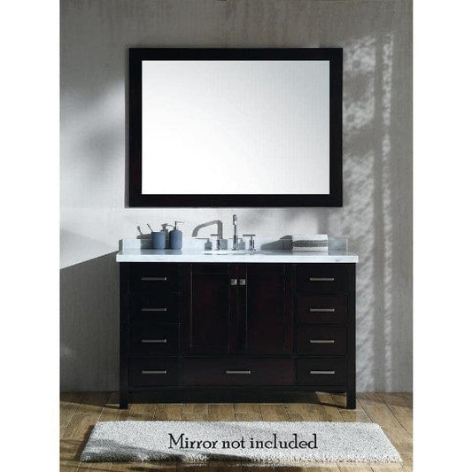Ariel Vanities Ariel Cambridge  55" Modern Espresso Single Oval Sink Vanity