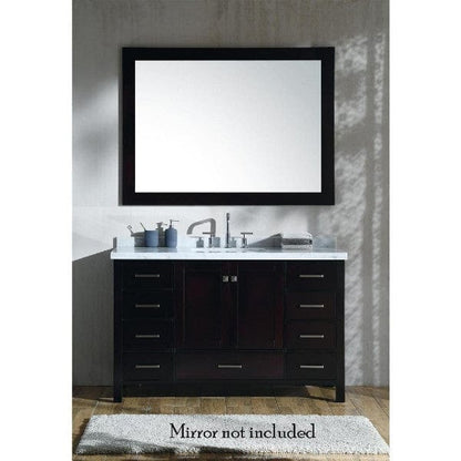 Ariel Cambridge  55" Modern Espresso Single Rectangle Sink Vanity