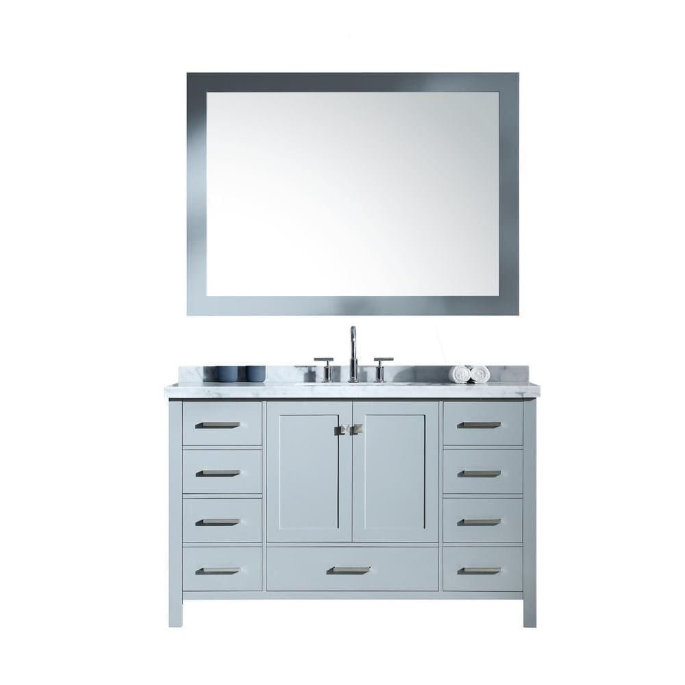 55" Single Sink Vanity Set In Grey