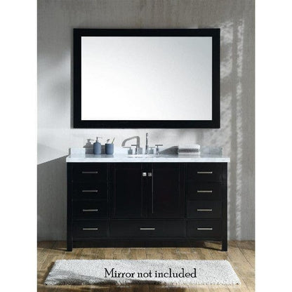 Ariel Cambridge  61" Modern Espresso Single Oval Sink Vanity