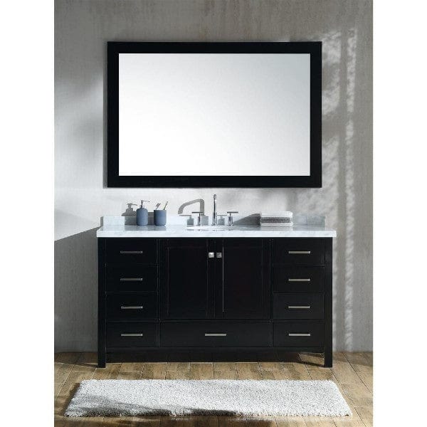 Ariel Cambridge  61" Modern Espresso Single Oval Sink Vanity Set