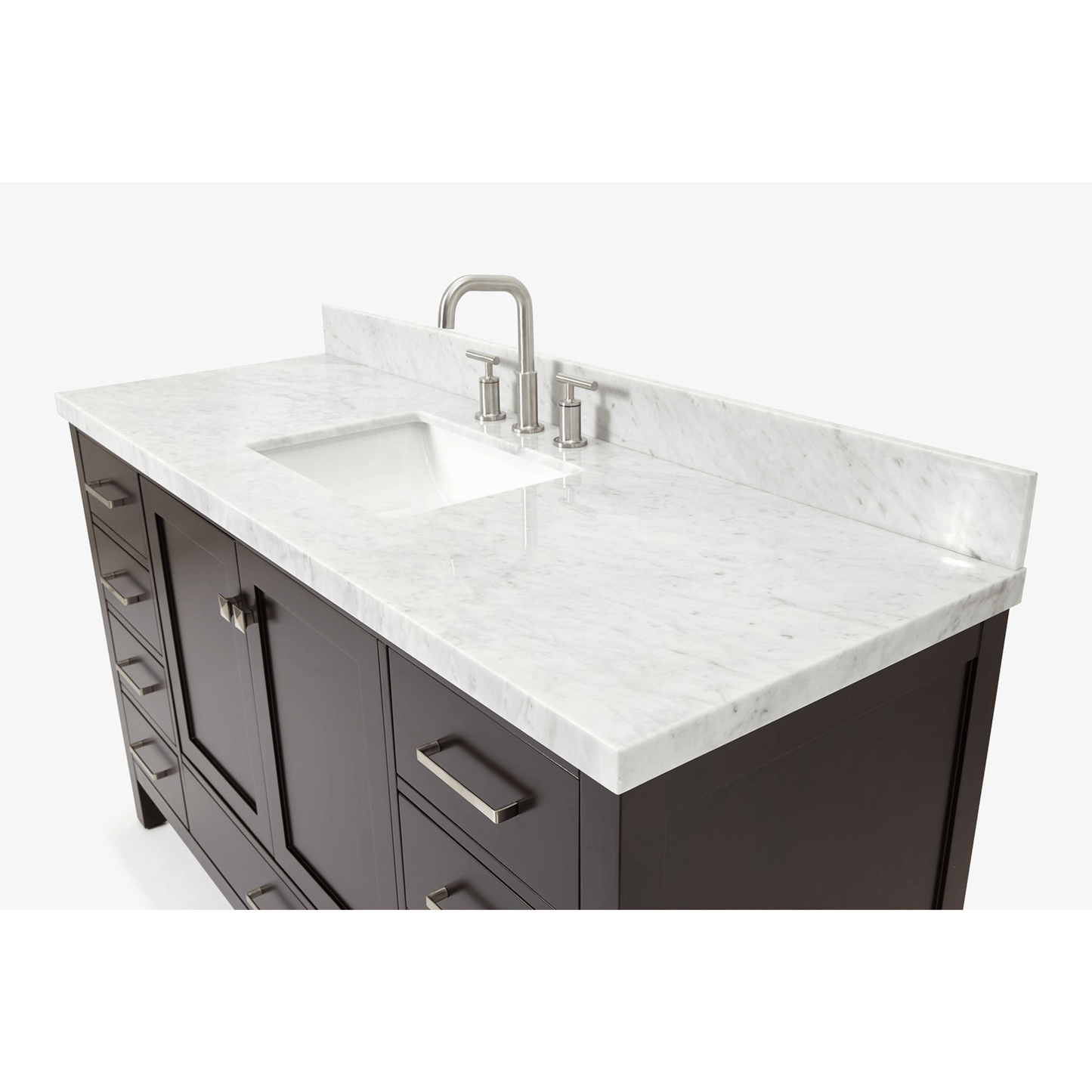 Ariel Cambridge  61" Modern Espresso Single Rectangle Sink Vanity