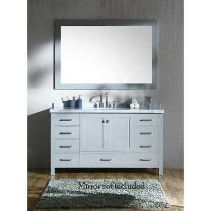 Ariel Cambridge  61" Modern Grey Single Oval Sink Vanity