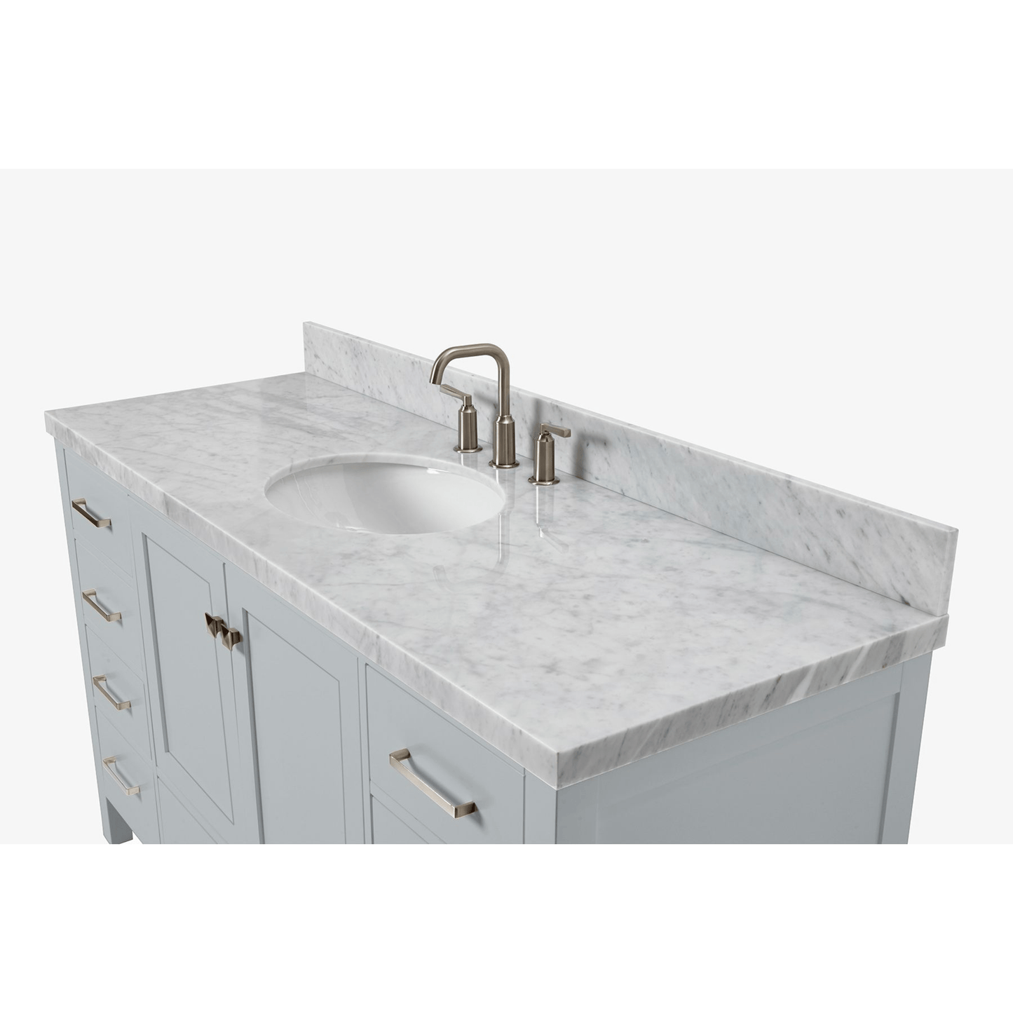 Ariel Cambridge  61" Modern Grey Single Oval Sink Vanity