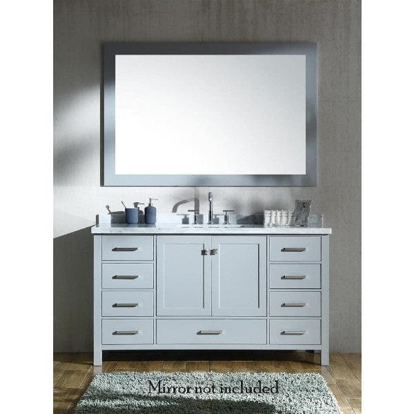 Ariel Cambridge  61" Modern Grey Single Rectangle Sink Vanity