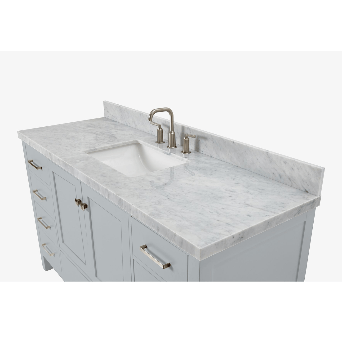 Ariel Cambridge  61" Modern Grey Single Rectangle Sink Vanity