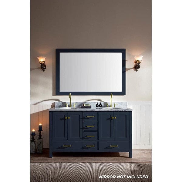 Ariel Cambridge  61" Modern Midnight Blue Double Oval Sink Vanity