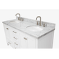 Ariel Cambridge  61" Modern White Double Oval Sink Vanity