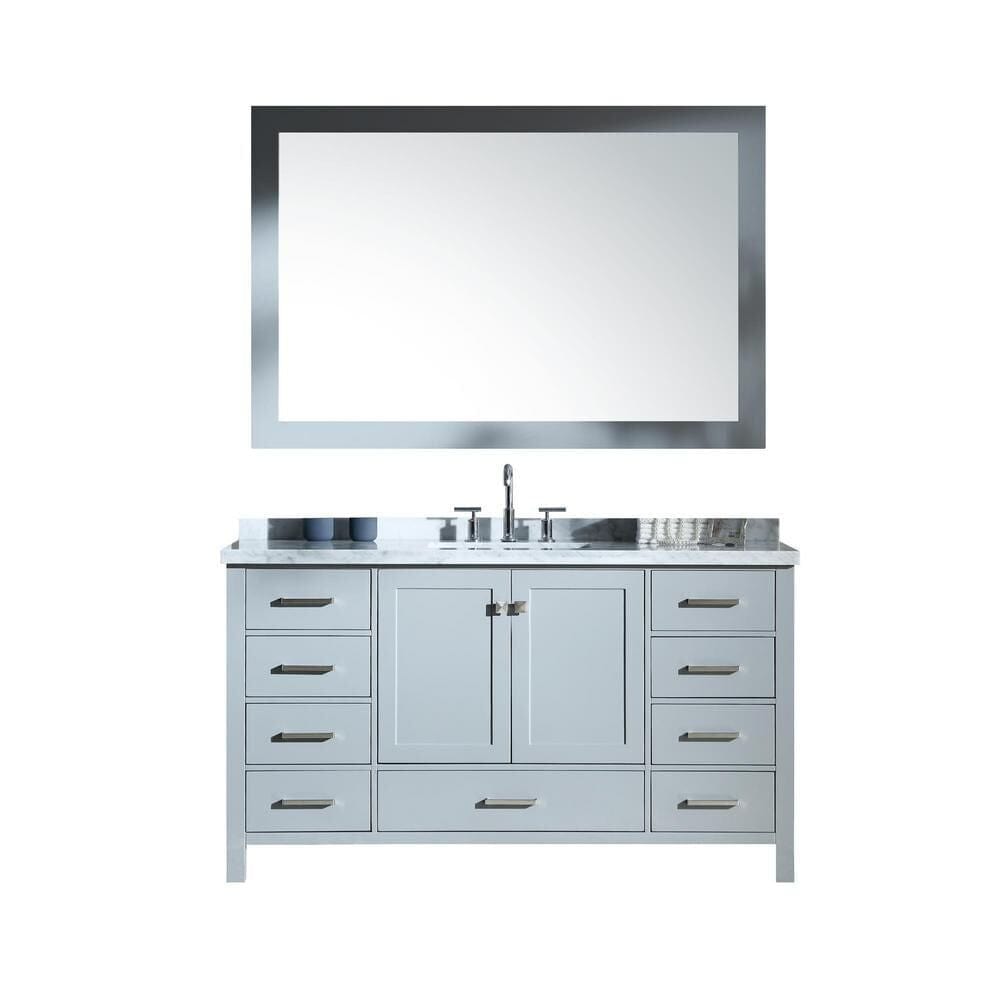 61" Single Sink Vanity Set In Grey