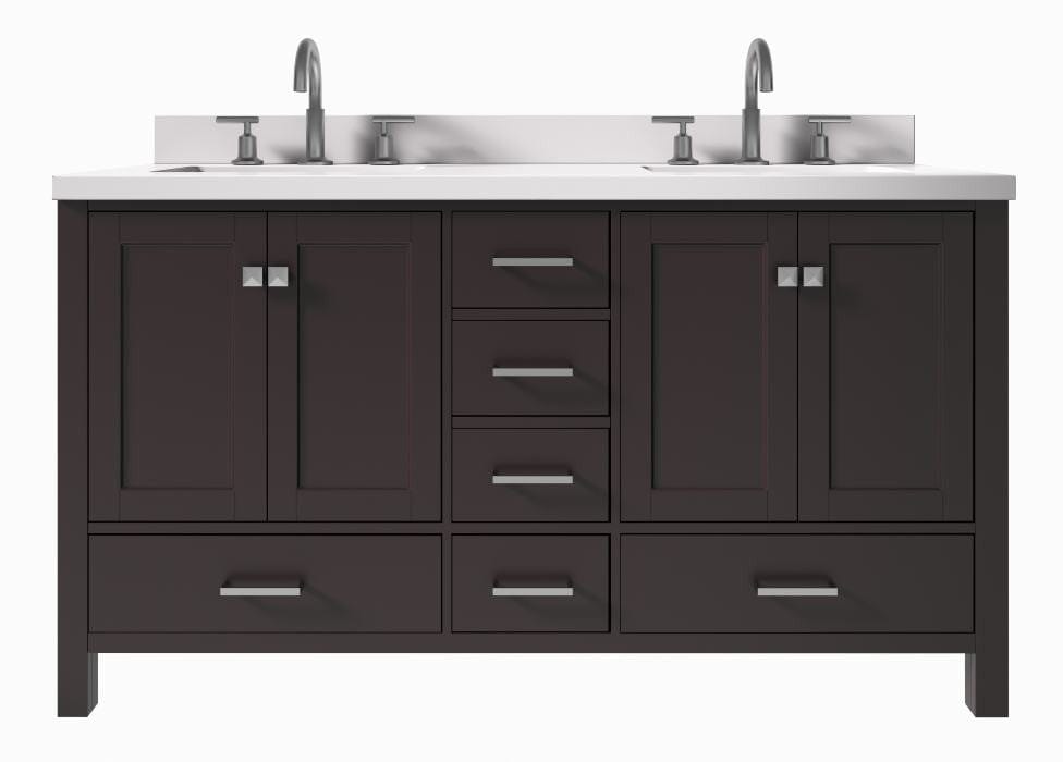 espresso double sink bathroom vanity