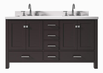 espresso double sink bathroom vanity