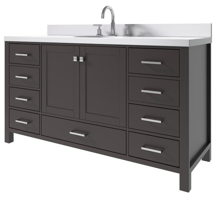 espresso 61 inch bathroom vanity