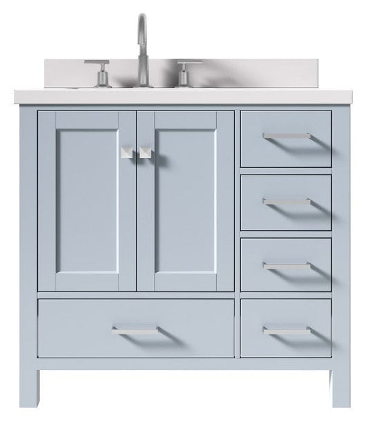 grey freestanding bathroom vanity