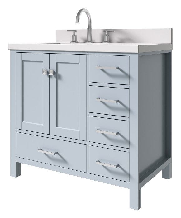 rectangle offset sink vanity
