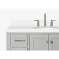 Ariel Cambridge Transitional Grey 43" Oval Sink Vanity w/ White Quartz Countertop