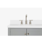 Ariel Cambridge Transitional Grey 73" Double Oval Sink Vanity w/ White Quartz Countertop
