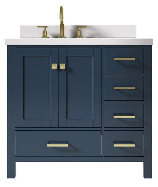 ariel midnight blue bathroom vanity