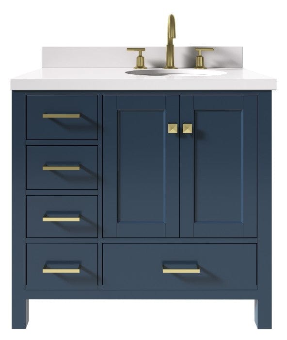 midnight blue freestanding bathroom vanity