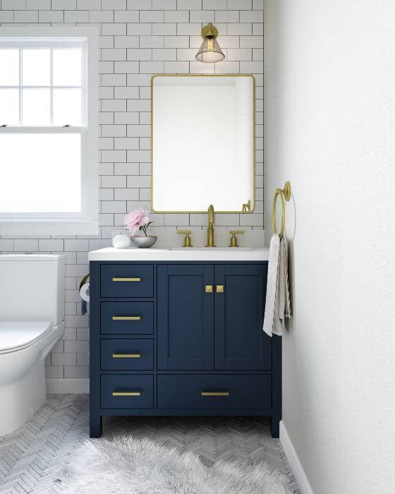 transitional bathroom vanity