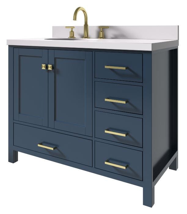 midnight blue bathroom vanity