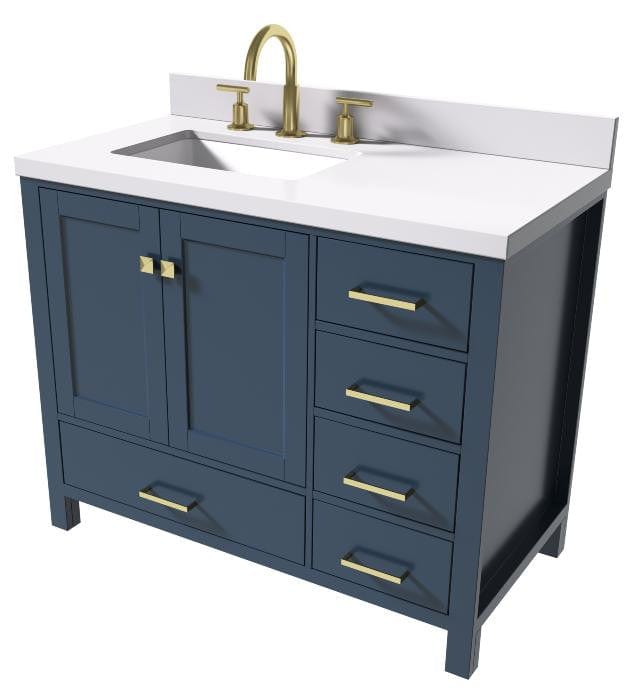 midnight blue bathroom vanity