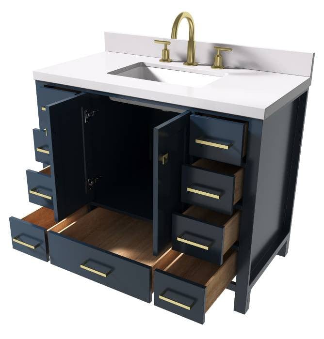 transitional freestanding bathroom vanity