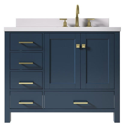 midnight blue bathroom vanity