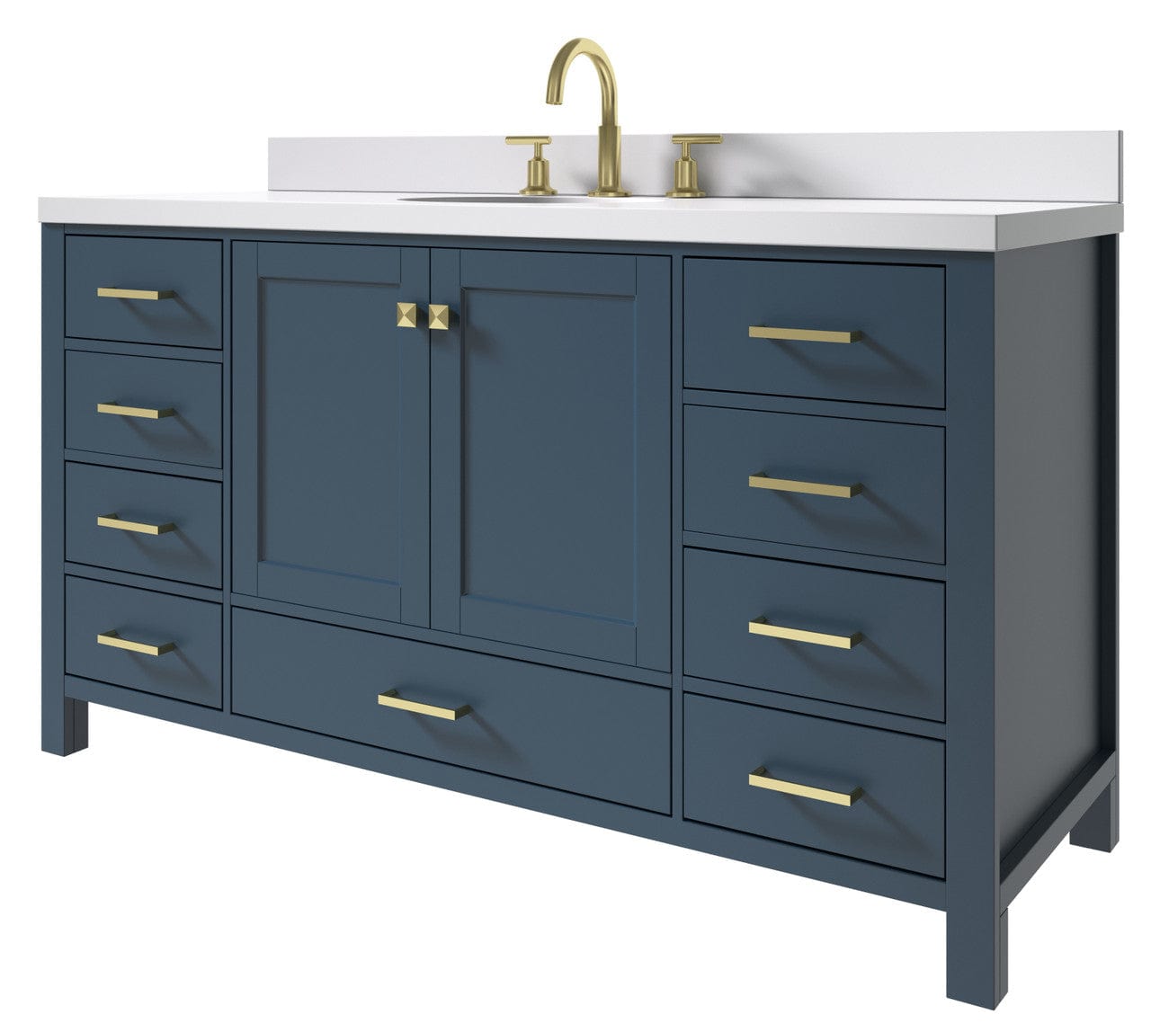 midnight blue 61 inch bathroom vanity