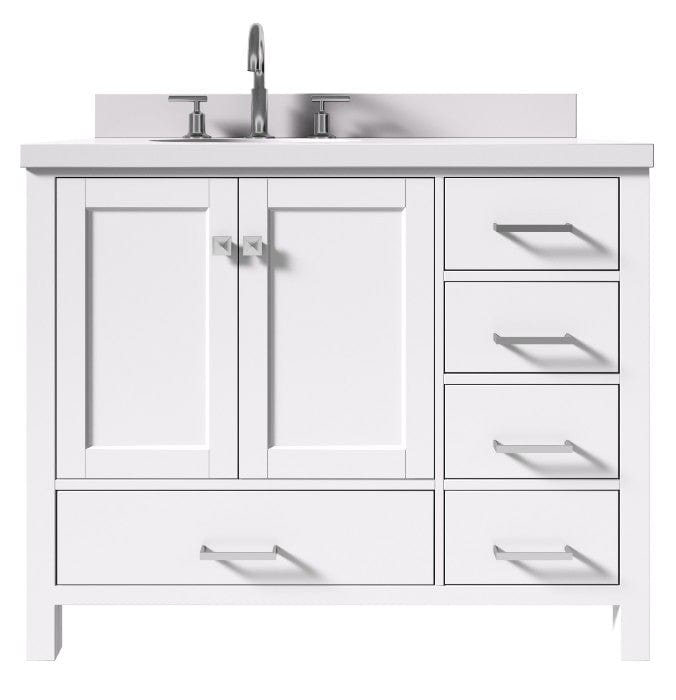 43 inch white bathroom vanity