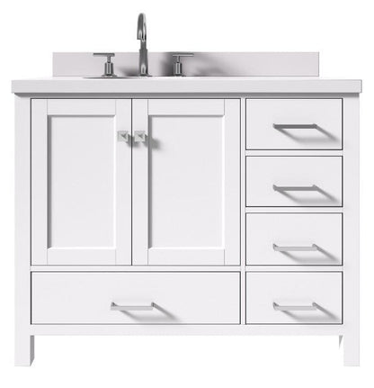 43 inch white bathroom vanity