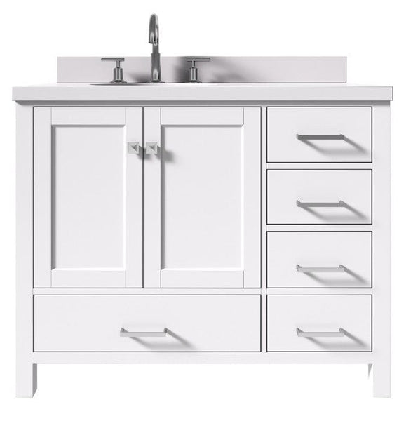 43 inch white bathroom vanity