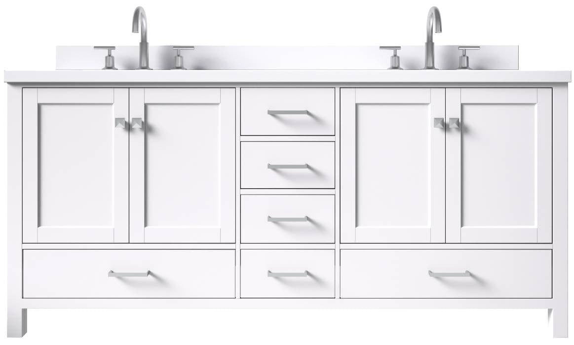 double sink bathroom vanity in white