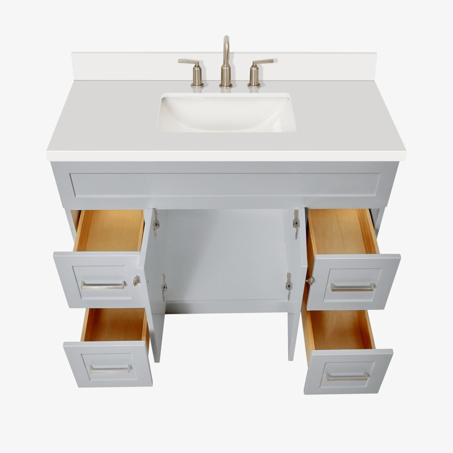 Ariel Hamlet 43" Modern Grey Single Rectangle Sink Vanity