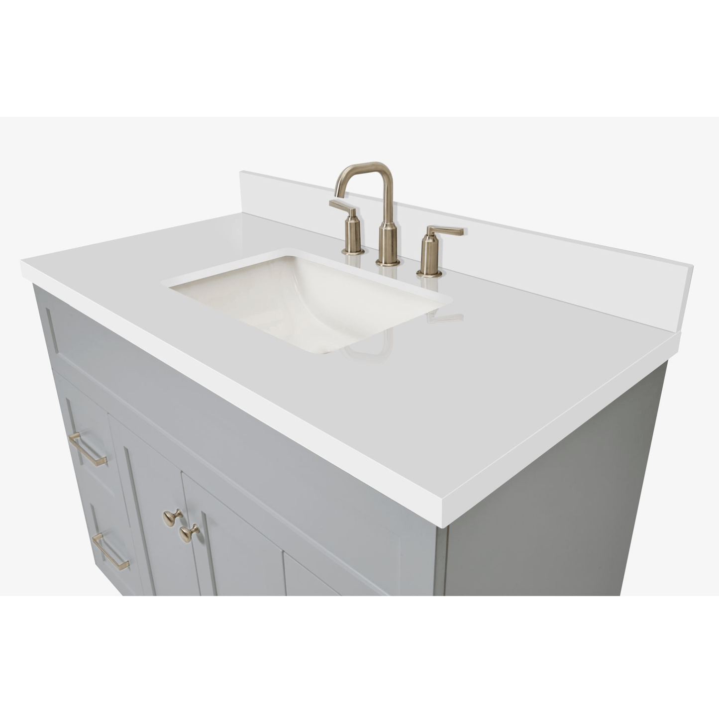 Ariel Hamlet 43" Modern Grey Single Rectangle Sink Vanity